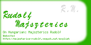 rudolf majszterics business card